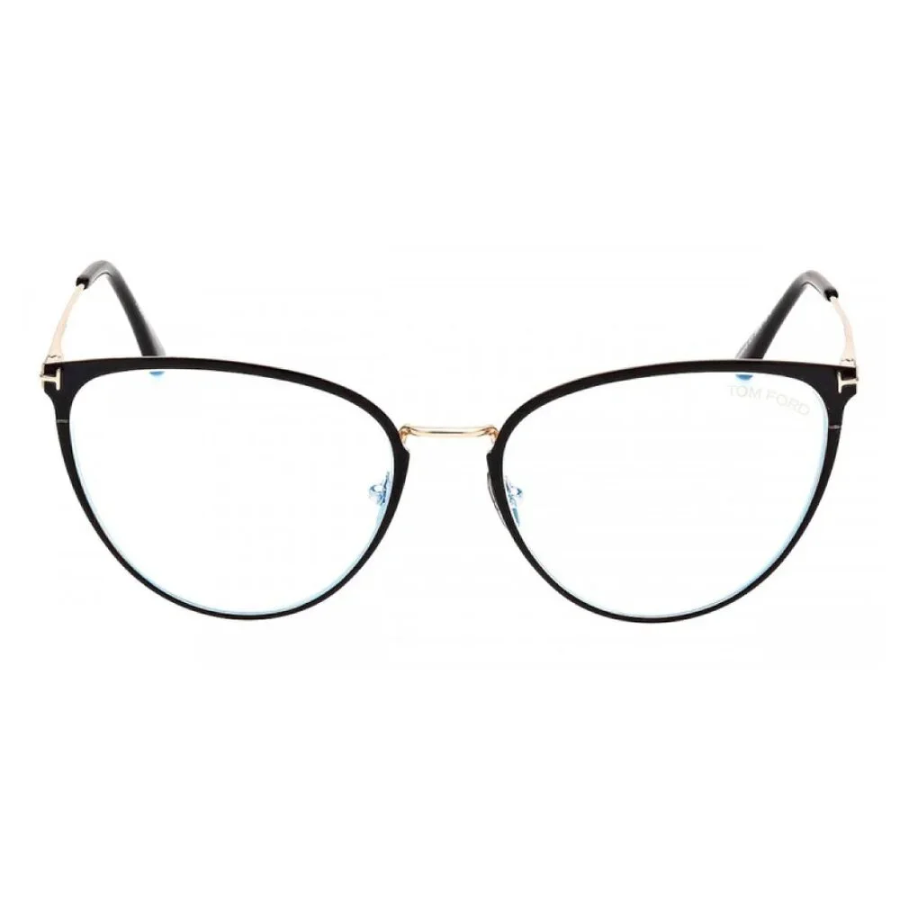 NEW TOM FORD EYEGLASSES BLACK/GOLD WOMEN CAT EYE EYEWEAR